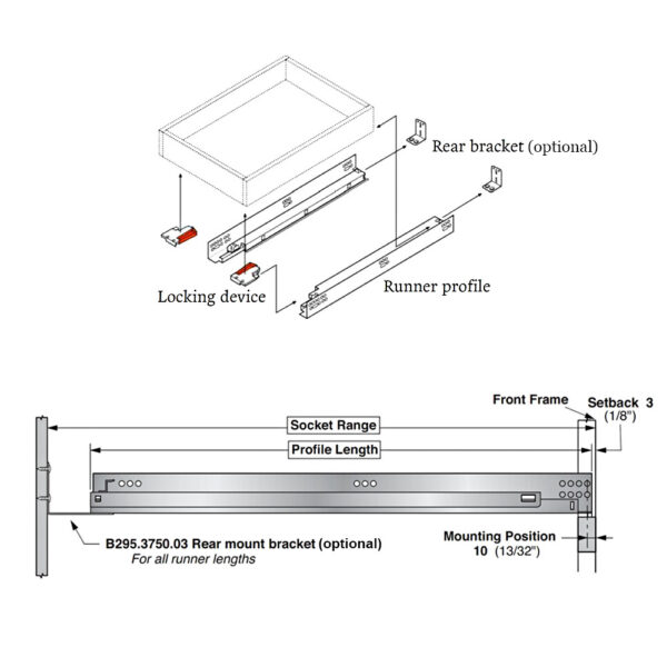 Premium Blum Tandem Soft-Close Undermount Drawer Slides - Image 3