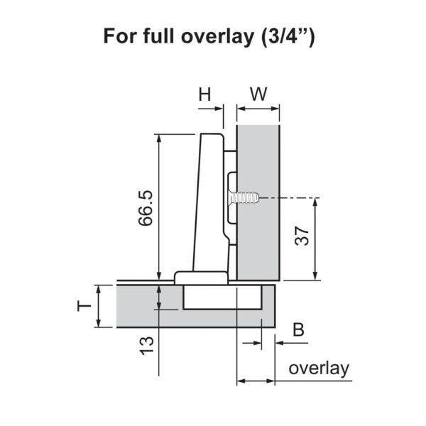 Premium Blum Soft-Close Hinge for Frameless Cabinets - Image 3