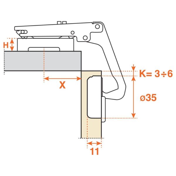 Corner door hinge package - Image 2